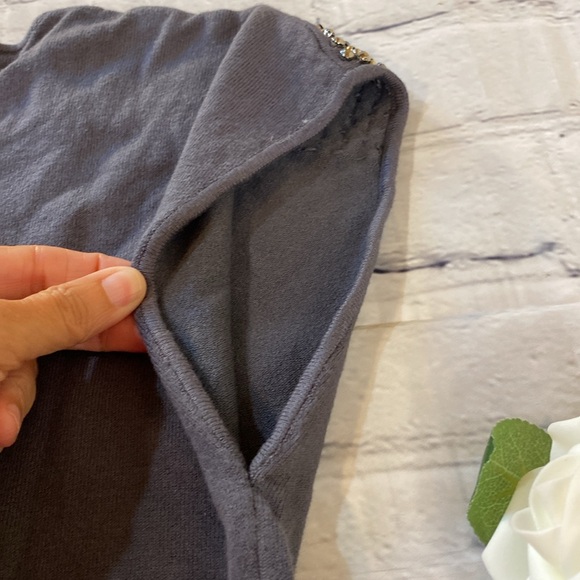 Zara Gray Studded Shoulder Top - Picture 10 of 13